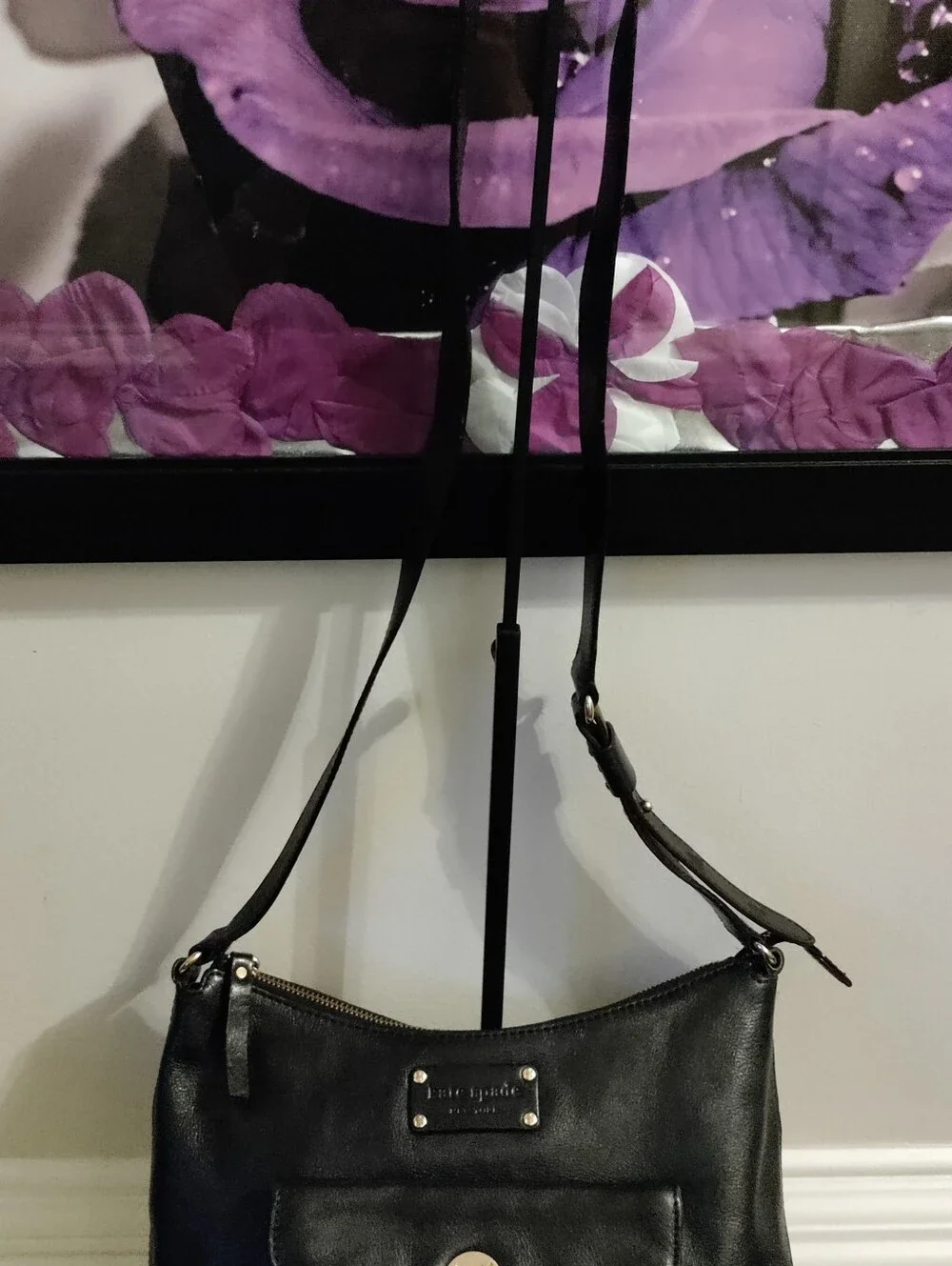 Kate Spade New York Black Leather Crossbody Shoulder Bag